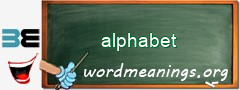 WordMeaning blackboard for alphabet